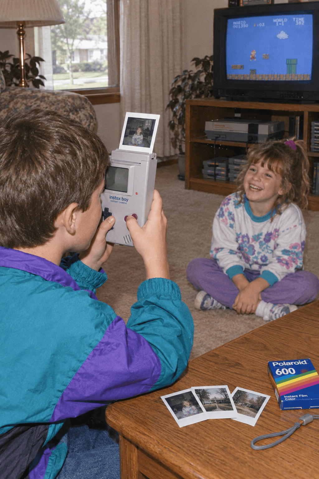 Polaroid × Nintendo Instant Boy PLR-01, in use