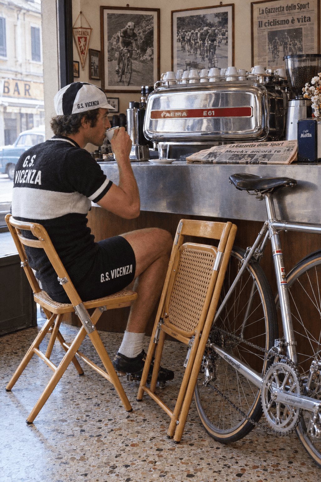 Thonet × Campagnolo S 78 Record, in use