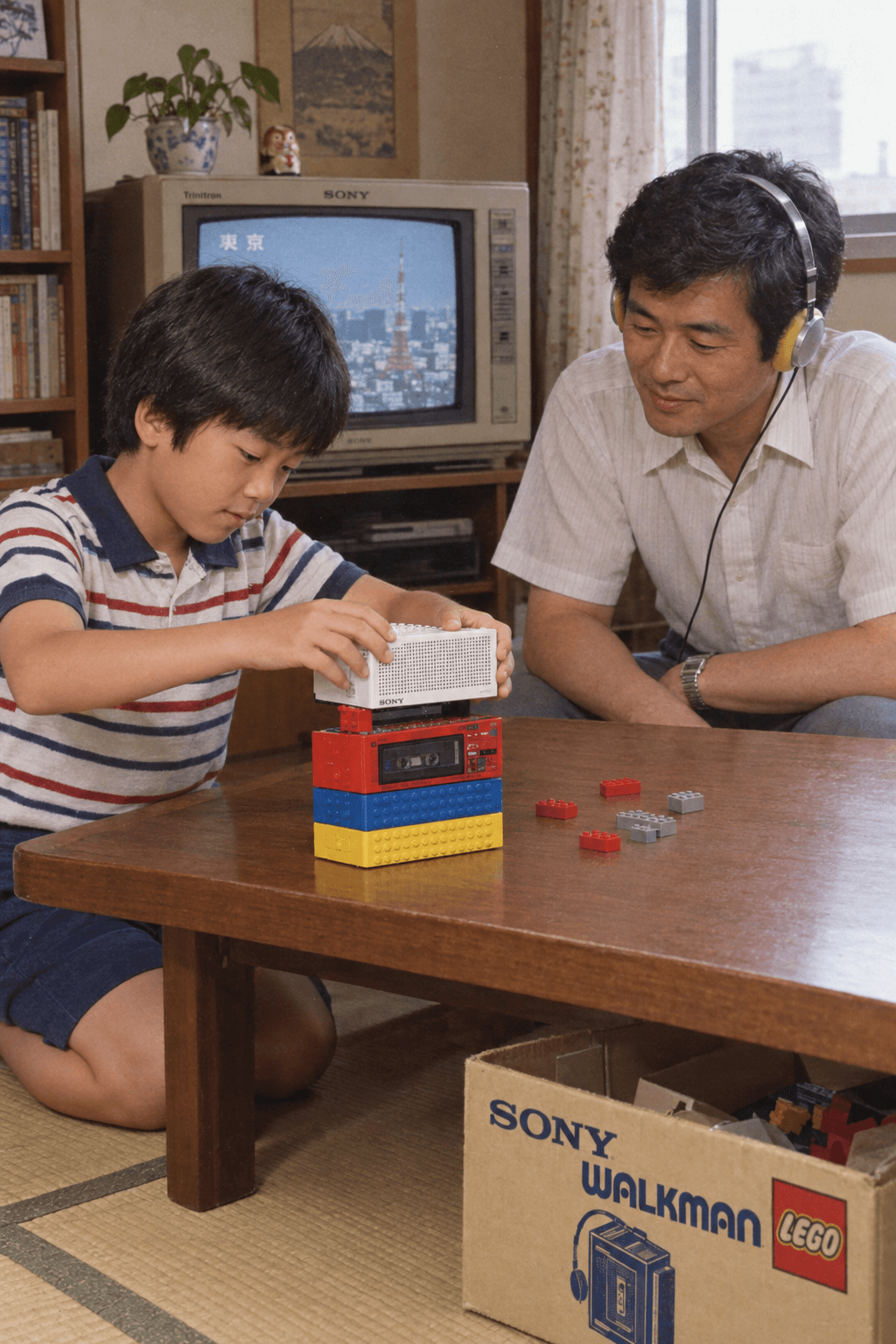 Sony × LEGO Walkman WM-L1 System, in use