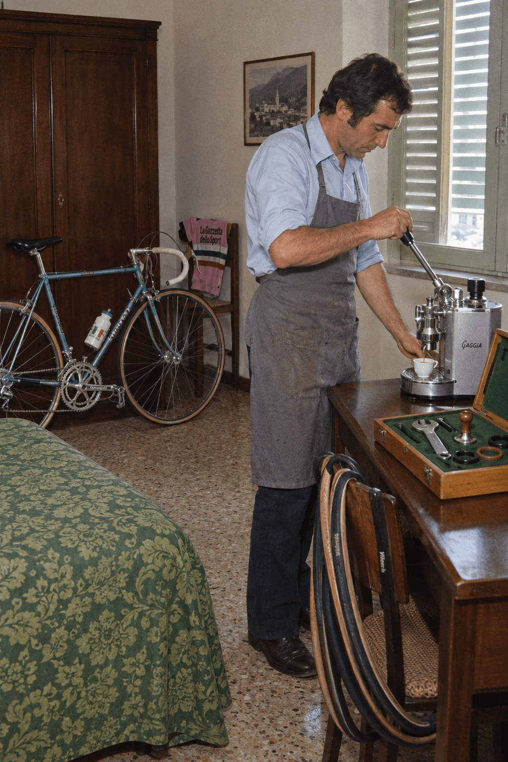 Gaggia × Campagnolo Super Record Leva, in use
