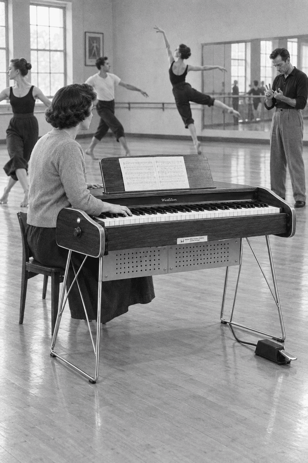 Wurlitzer × Herman Miller Model 125, in use